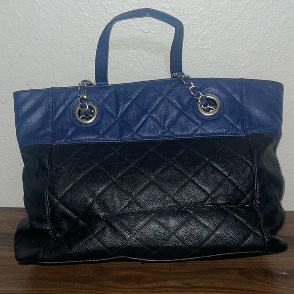 Nine West Blue and Black Quilted Handbag - Picture 2 of 8